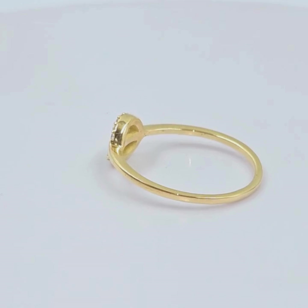 Anillo "Brina" en oro de 18k con piedras preciosas - Peruviana Joyas